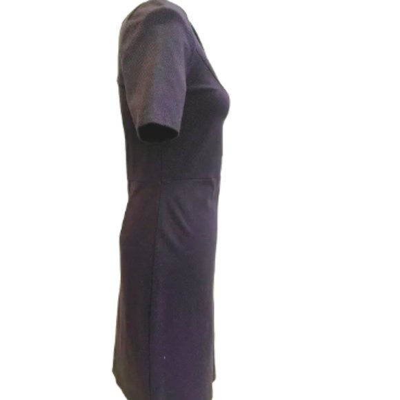 BANANA REPUBLIC Navy Micro Polka Dot Cap Sleeve Stretchy Dress - Picture 4 of 7